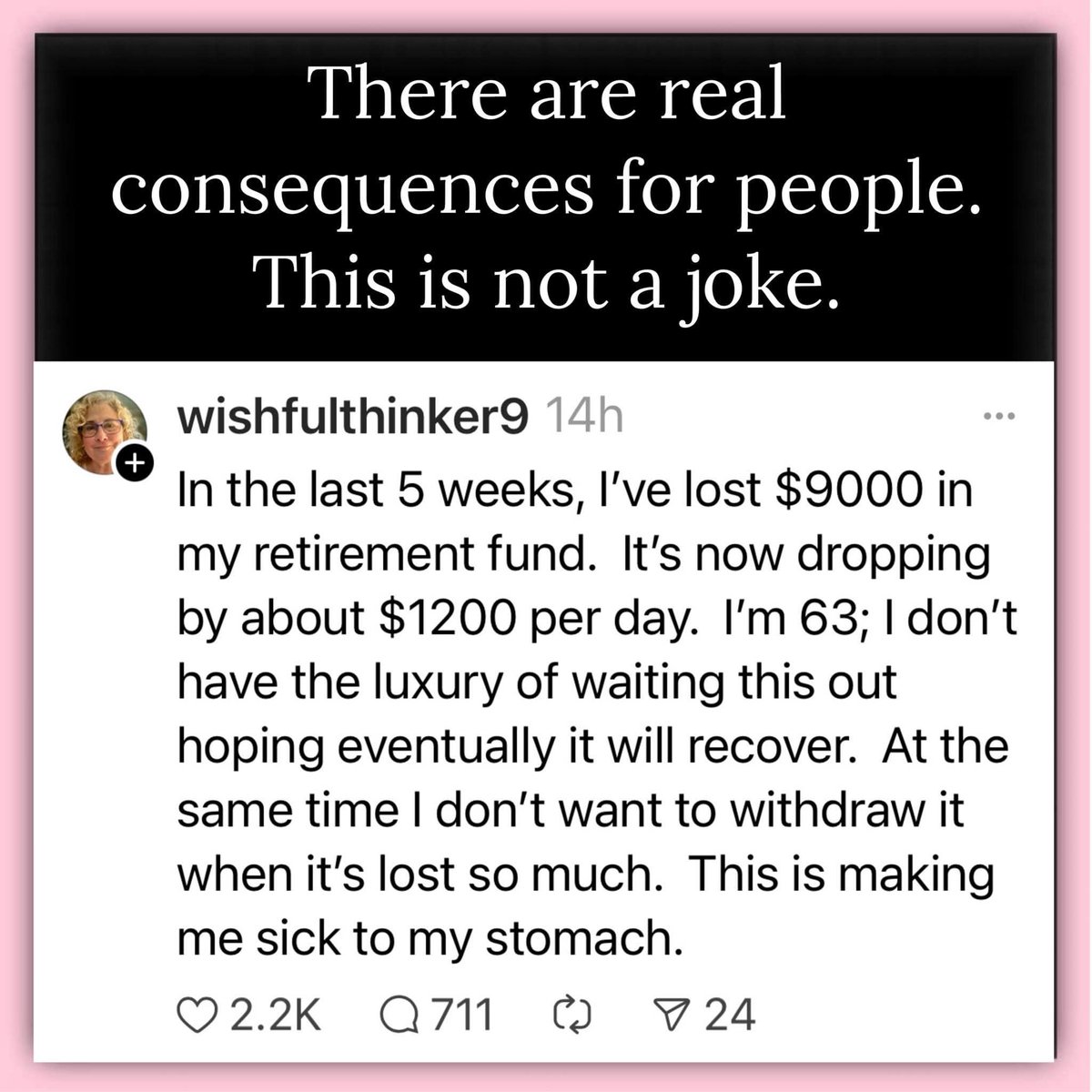 Trumps plan is to crash the economy take everything from us, we riot, and he gets to call martial law. Cut the head off the snake before that happens.