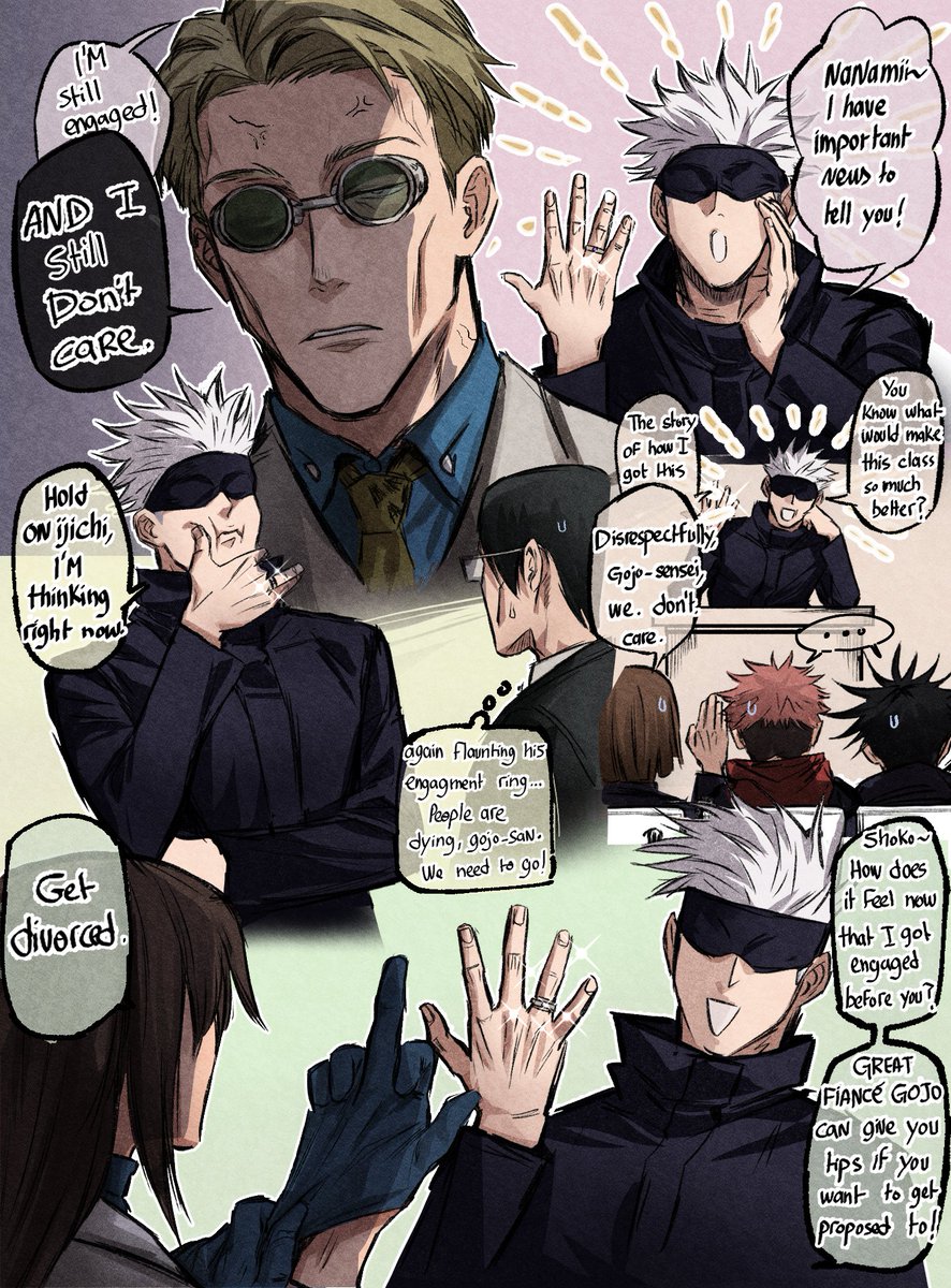 OwwlllY's tweet photo. gojo's engagement ring #satosugu #JujutsuKaisen https://t.co/IqRPn1wc6P