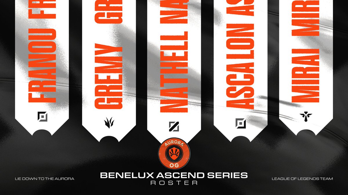 AuroraEsportsBE's tweet photo. 100% belge, 100% de qualité, les véritables OG de la structure font leur retour pour renverser les @BAscendSeries !🦸‍♂️🦹‍♂️🔥

Mesdames & Messieurs, voici notre roster !                  
J'ai nommé : les Aurora OG !

Premier Match demain 12h30 (Oui, on a une game BYE parce qu'on est trop fort)

Plus d'infos sur le stream demain matin ! 

@CFactice 
@GremyLOL 
@Nathell02 
@Ascalon_LoL 
@MiraiiLoL 
@Paradoxe_LoL 

#ARAWIN #AOG