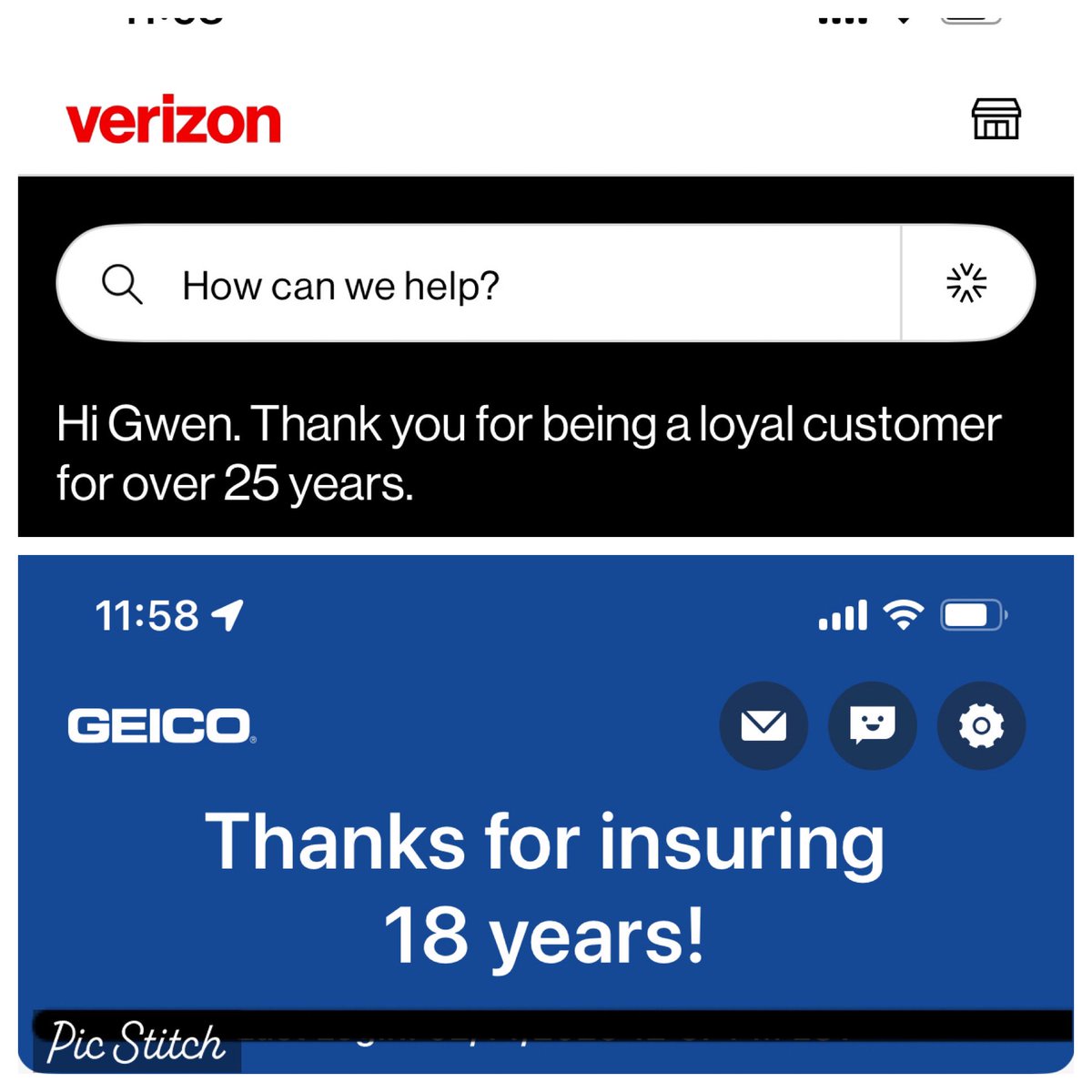 LegosOreosCMilk's tweet photo. Hey @Verizon and @GEICO how about rewarding my loyalty with better pricing than a new customer? https://t.co/4VAG994hDT