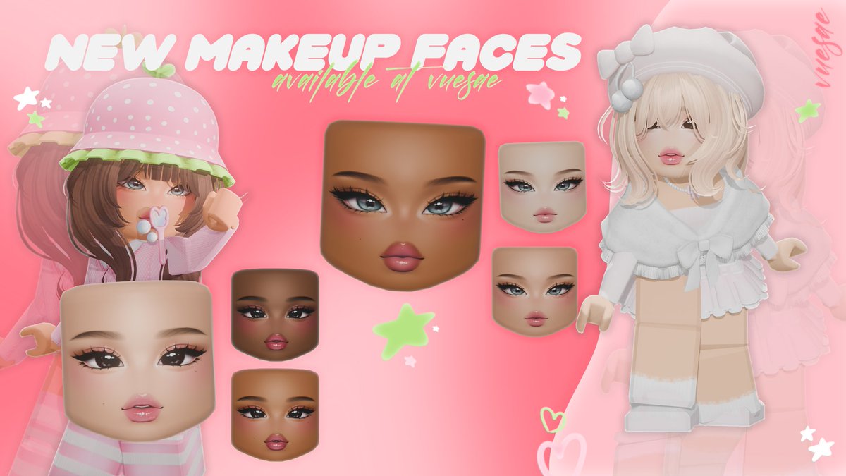 new faces available at vuesae !! 
made by: <a href="/asaqin_/">dory ♡</a> · ♡ ˳
roblox.com/catalog?Keywor…

#RobloxUGC #Roblox #RobloxArt