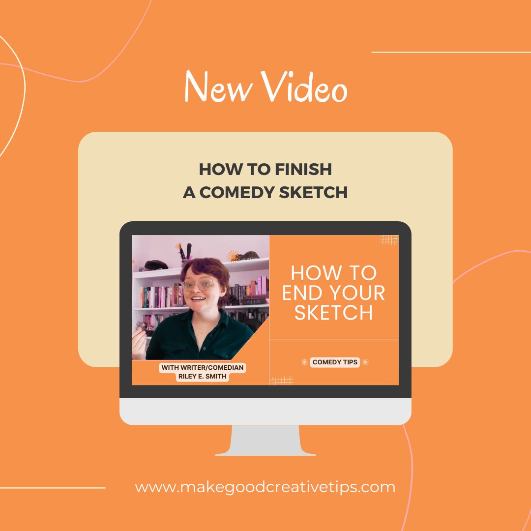 MakegoodNetwork's tweet image. Interested in writing comedy sketches, but not sure how to wrap them up?

Watch this video for 3 satisfying ways to end a scene that will leave your audience happy and laughing!

Video here -- &amp;gt; youtu.be/QctbGFJiNLE