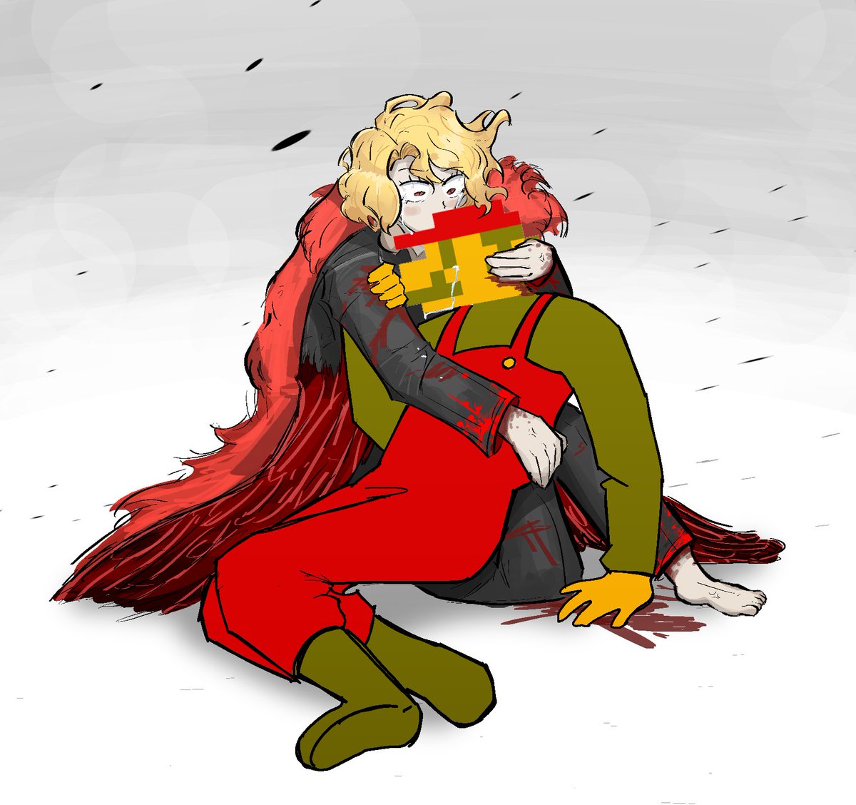 #Limbus_Company #LimbusCompany 
Sancho holding onto Mario