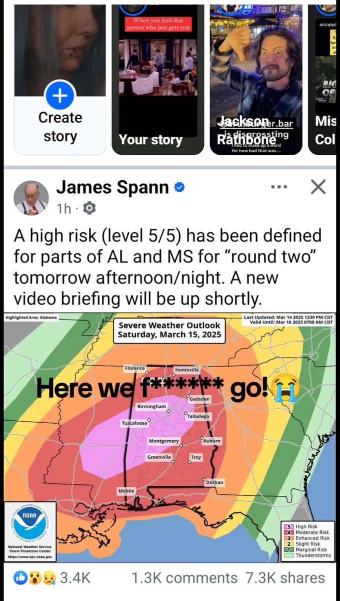 OfficalGWF's tweet photo. Hold on to your arses Alabama I'm right dead in the middle too 😭 https://t.co/tjKIYQP1rq