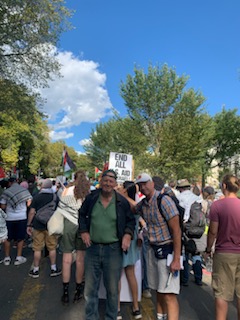 Mahmoud  Palestinian activist  detained at university housing.  Siting involvement in pro Hamas,  I have only involved in several Palestinian Peace marches. 2 in NYC 2 in New Haven.  Overall peaceful. Represented were a fair number of Jewish groups and no notable antisemitism