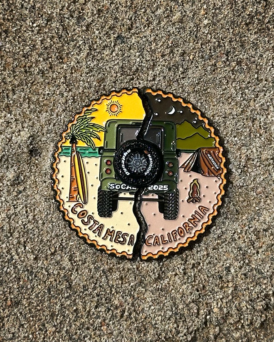 HankookTireUSA's tweet photo. Roll call for @OverlandExpo SoCal! We’ll be there handing out our exclusive Day &amp; Night series collector’s pins. ☀️🌓 Which one are you?

Stop by Saturday and Sunday to collect them both. See you there! #Dynapro #HankookTire #OverlandCommunity https://t.co/fV2kSod0IG