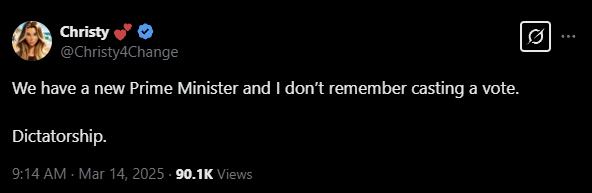 MrJoKeR604's tweet photo. Dictatorship is when you don't understand the parliamentary system of the country you live in 🤡.

Grade 6 social studies was a struggle for some people. https://t.co/rLnvCFk08L