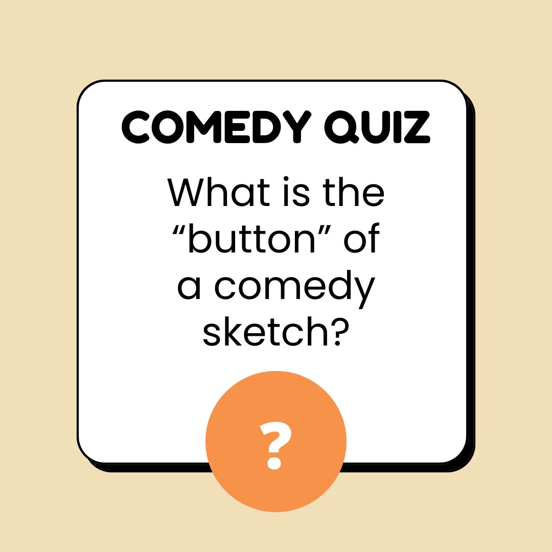 MakegoodNetwork's tweet image. Calling all Comedy Writers!

Show off your know-how in the replies...

What part of a comedy sketch is referred to as the "button"?

Bonus points if you explain WHY it's called a button.

Psst... if you want to make better buttons, watch this: youtu.be/QctbGFJiNLE

#comedy