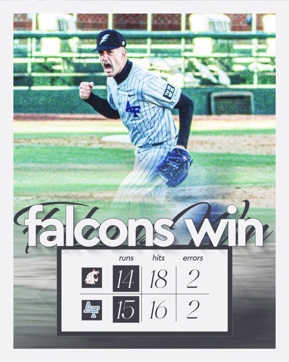 AF_Baseball's tweet image. AIR FORCE COMES FROM BEHIND TO DEFEAT WASHINGTON STATE!!

#FlyFightWin #AmericasTeam🇺🇸