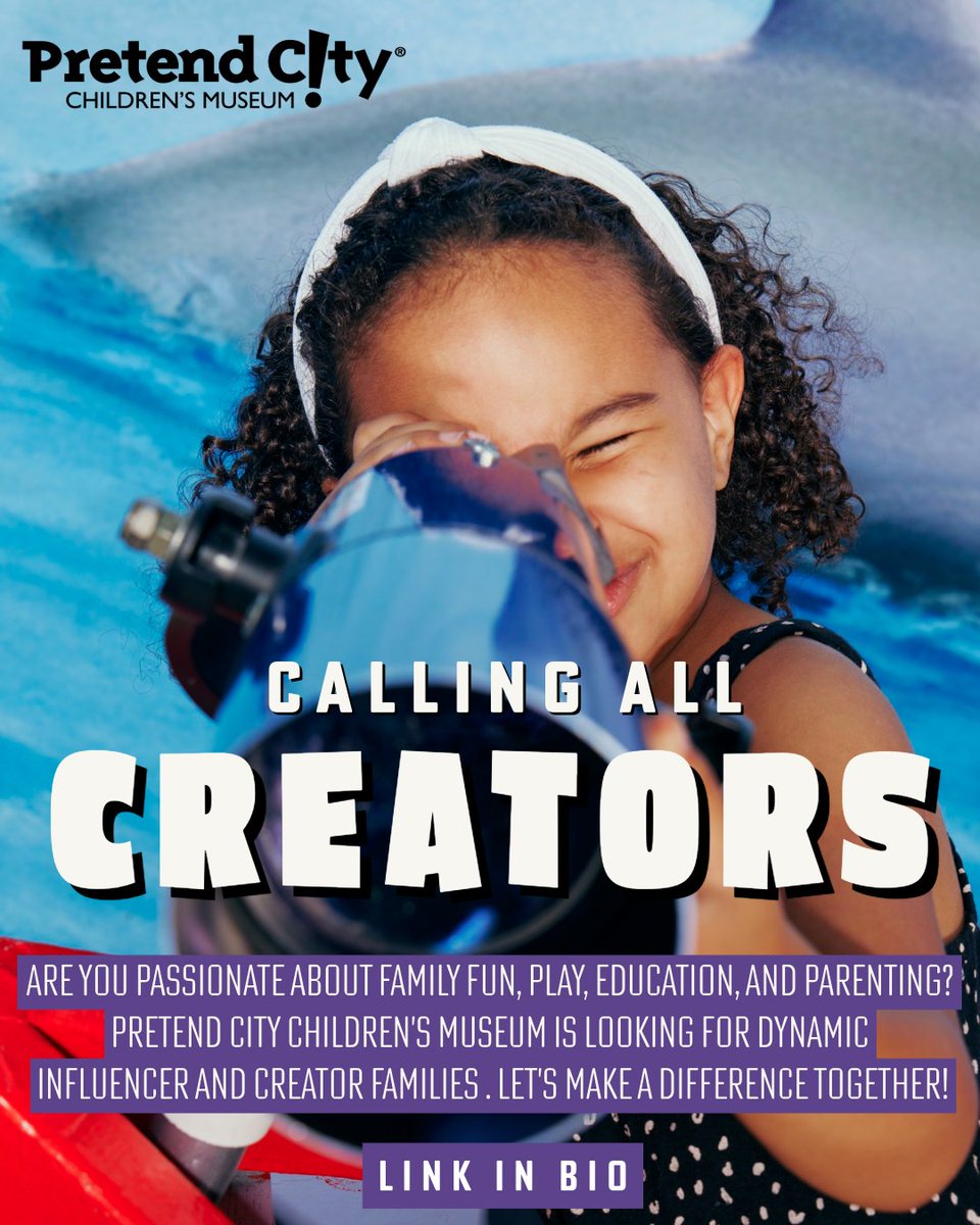 Apply to be a part of Pretend City's Ambassador/Creator Media Program.

Apply in link in bio!
