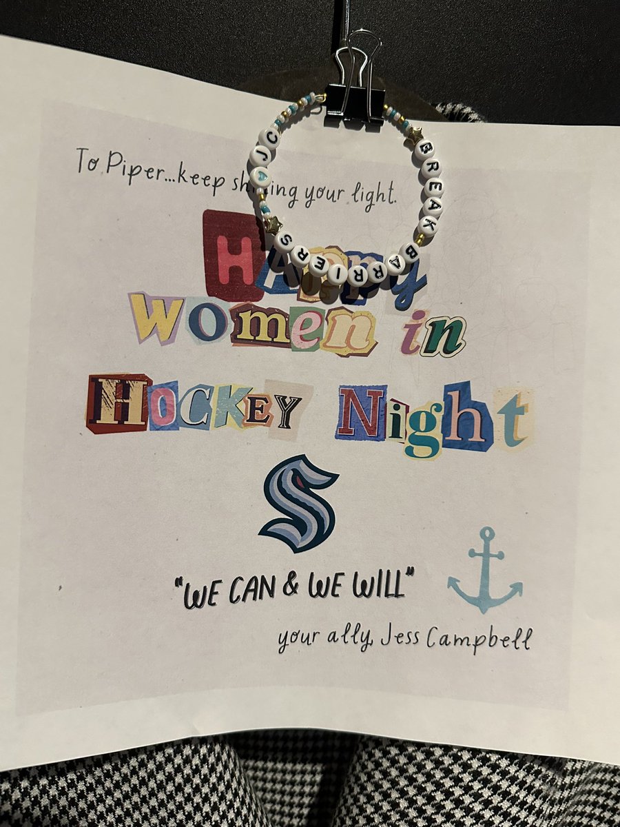 You guys 🥹 

Assistant Coach Jessica Campbell surprised <a href="/AlisonL/">Alison</a> and I tonight for #SeaKraken Women in Hockey night 😭🩵 

I put together a special feature on Coach Campbell for Kraken Pregame tonight- you really won't want to miss it, + the other amazing women in the Kraken org