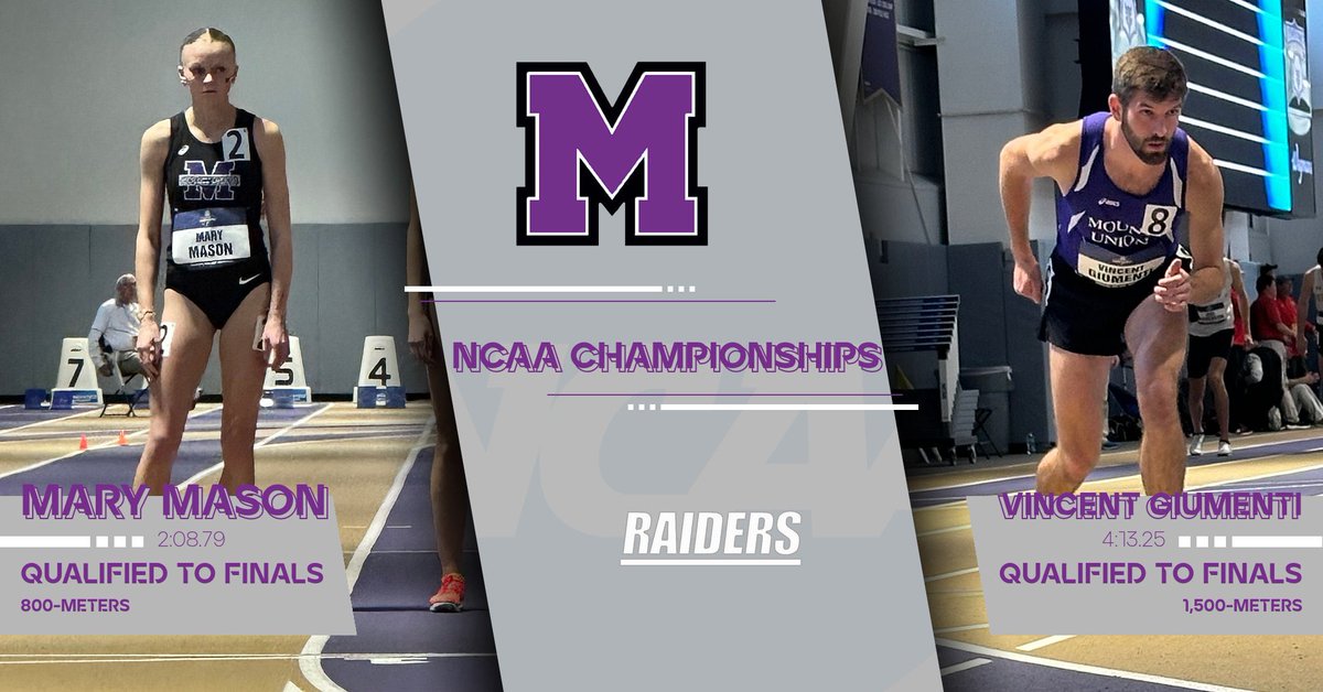 Track and Field: Mary Mason Breaks School Record and Onto Finals; Vincent Giumenti Makes Finals On Day One of NCAA Indoor Championships! <a href="/UMUTFXC/">Mount Union T&F</a> #GoMountGo athletics.mountunion.edu/news/2025/3/14…
