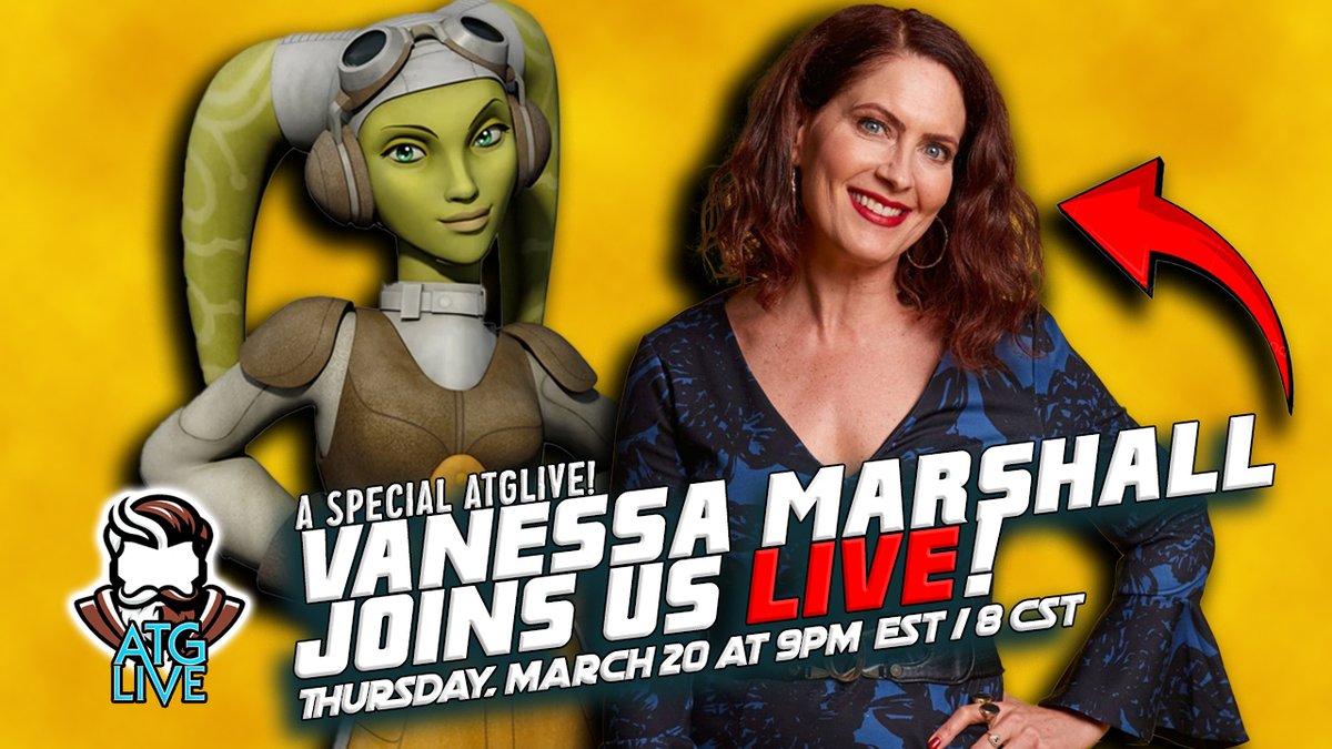 Around the Galaxy & ATGLive 🎙️ (@atgcast) on Twitter photo Join us for a very special #ATGLive on Thursday, March 20 at 9pm EST / 6 PST as we welcome <a href="/vanmarshall/">Vanessa Marshall</a> LIVE! We'll be watching the chat for your questions as we talk about Hera, Rebels and her new podcast Pod of Rebellion!
youtube.com/live/_iWcxvNLI… Join us for a very special #ATGLive on Thursday, March 20 at 9pm EST / 6 PST as we welcome <a href="/vanmarshall/">Vanessa Marshall</a> LIVE! We'll be watching the chat for your questions as we talk about Hera, Rebels and her new podcast Pod of Rebellion!
youtube.com/live/_iWcxvNLI…