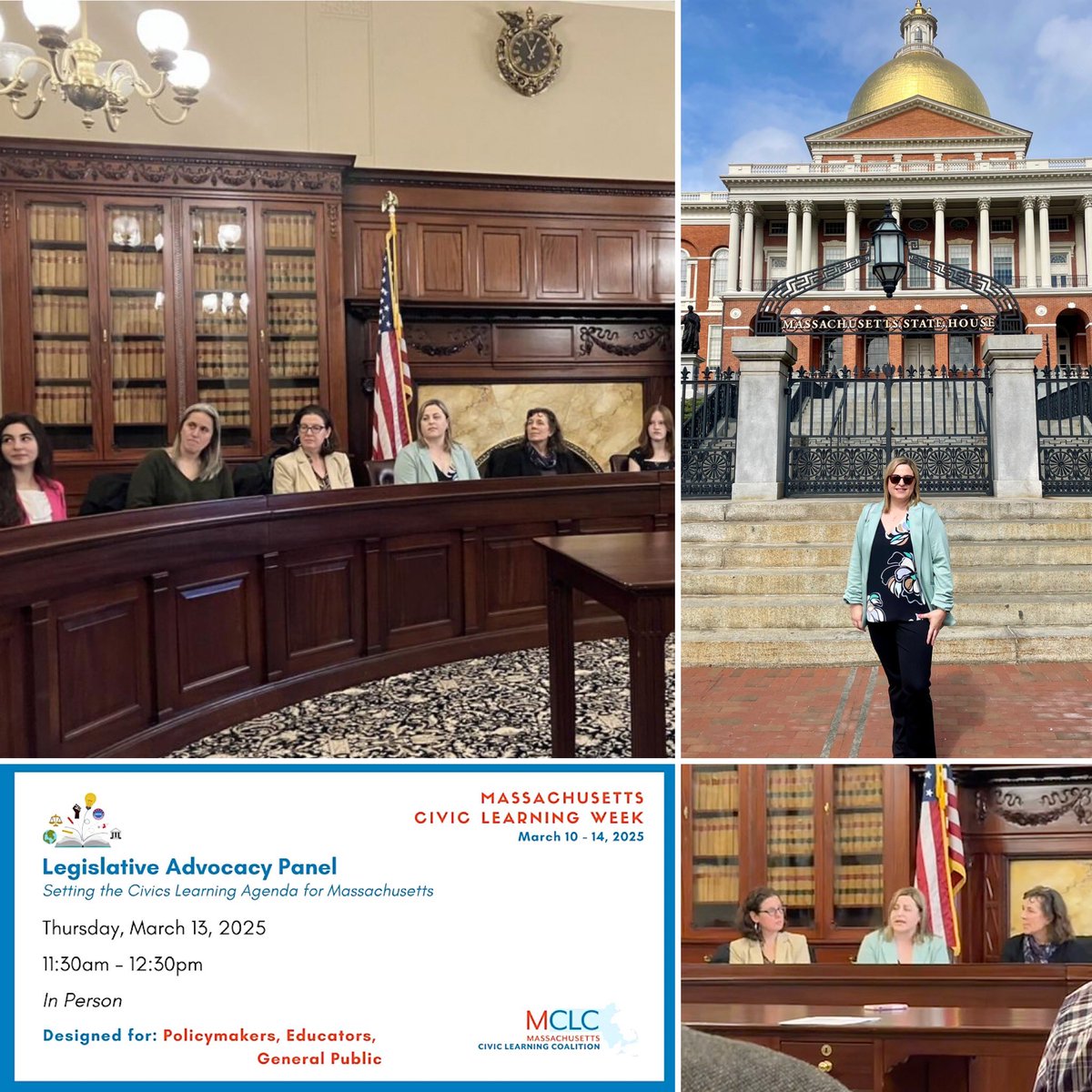 For #MACivicLearningWeek I had the opportunity to go to the State House to advocate for civics education funding &amp; share about the work we are doing in  Chelsea! Thank you to the MCLC @macivicsforall &amp; Senator @beccarausch4ma for hosting this important legislative briefing! ⚖️📢
