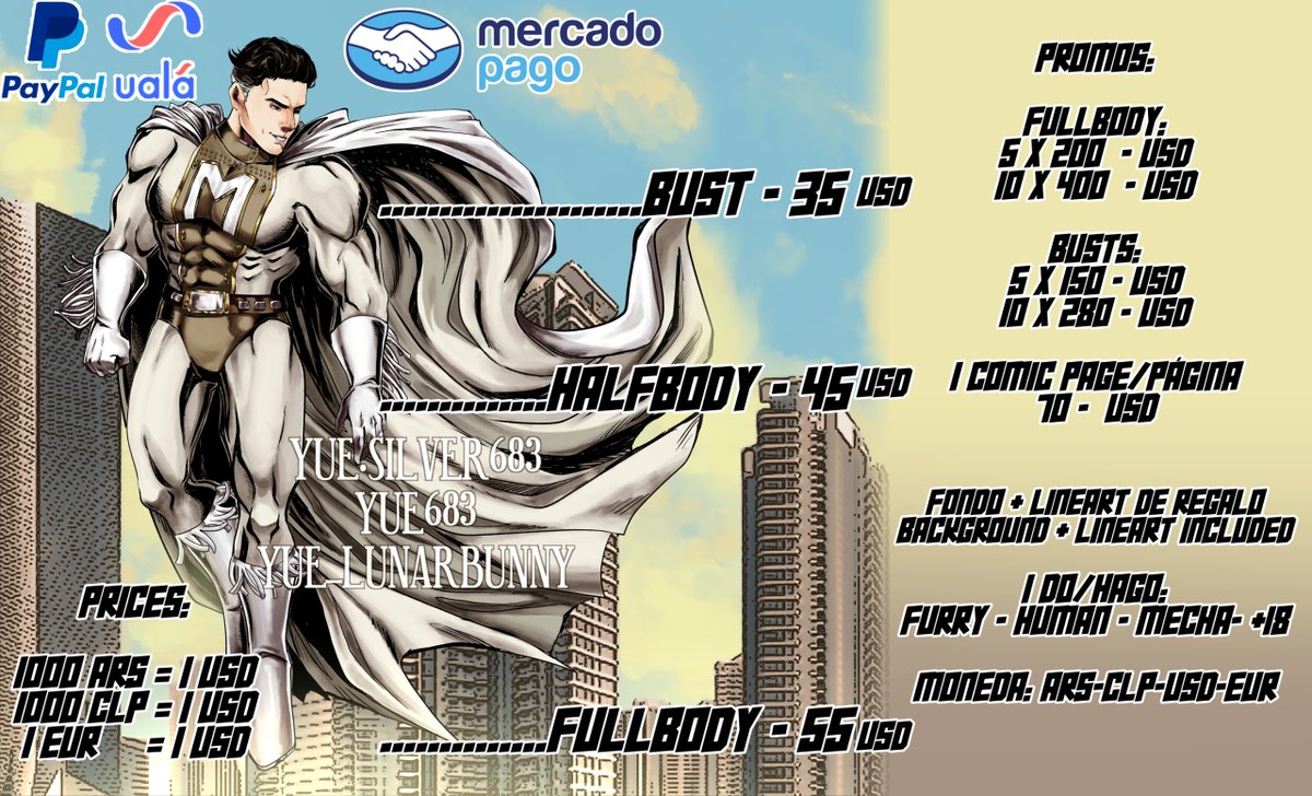 Yueart2's tweet photo. ✍️🎨Superhéroes, Villanos, Aliens…¡Incluso podés armar tu propia Liga de la Justicia o Vengadores!🙌
🤗¿Dudas?¿Más información? Lo que sea➡️MD📲

✍️🎨Heroes, Villains, Aliens...You can even create your own Justice League or Avengers!🙌
🤗Questions? More info? Anything else➡️DM📲 https://t.co/sEJ7H293Hb