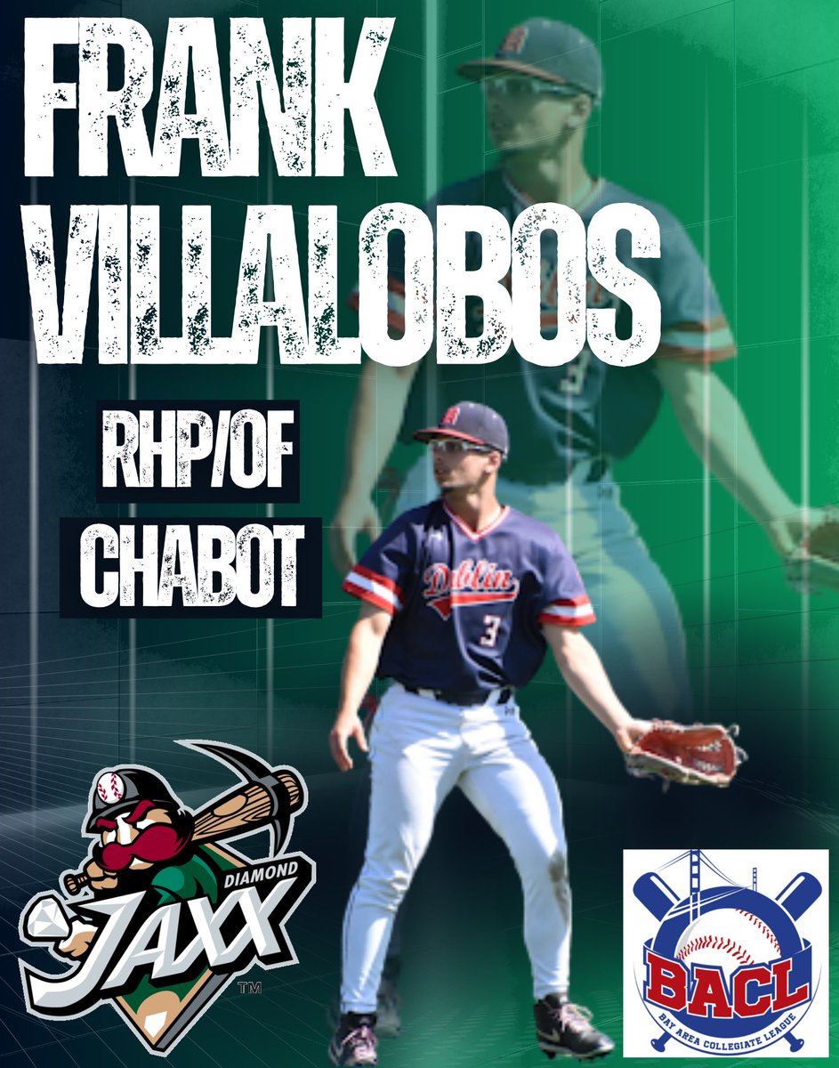 WestCoastKings⚾️ (@west_coastkings) on Twitter photo 🎰🎰🎰 The Jaxx welcome <a href="/FrankieVillalo4/">Frankie Villalobos</a> to the club!
2-way guy will make an impact this summer… 💎♦️💎♦️
<a href="/CAGEYkings/">Kyle Wayne Gross</a> <a href="/BACLBaseball/">Bay Area Collegiate League</a> <a href="/chabotbaseball/">Chabot Baseball</a> <a href="/Qs_keepers10/">Shawn McHugh</a> #JAXXup 🎰🎰🎰 The Jaxx welcome <a href="/FrankieVillalo4/">Frankie Villalobos</a> to the club!
2-way guy will make an impact this summer… 💎♦️💎♦️
<a href="/CAGEYkings/">Kyle Wayne Gross</a> <a href="/BACLBaseball/">Bay Area Collegiate League</a> <a href="/chabotbaseball/">Chabot Baseball</a> <a href="/Qs_keepers10/">Shawn McHugh</a> #JAXXup