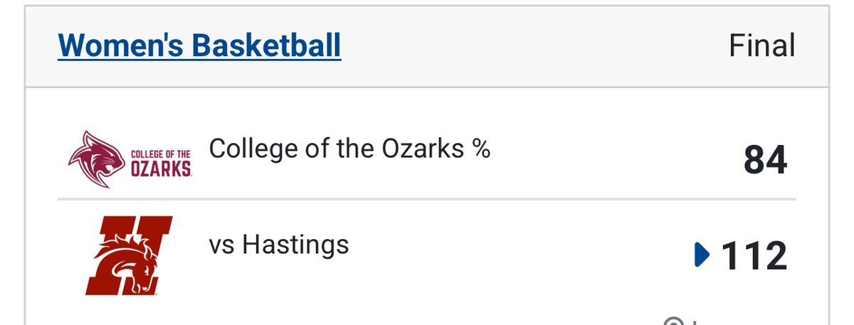 GPACSports's tweet photo. 🏀➡️ Moving to the Round of 3️⃣2️⃣!

@HastingsBroncos with a 112-84 win over College of the Ozarks! https://t.co/urhobsrrXz