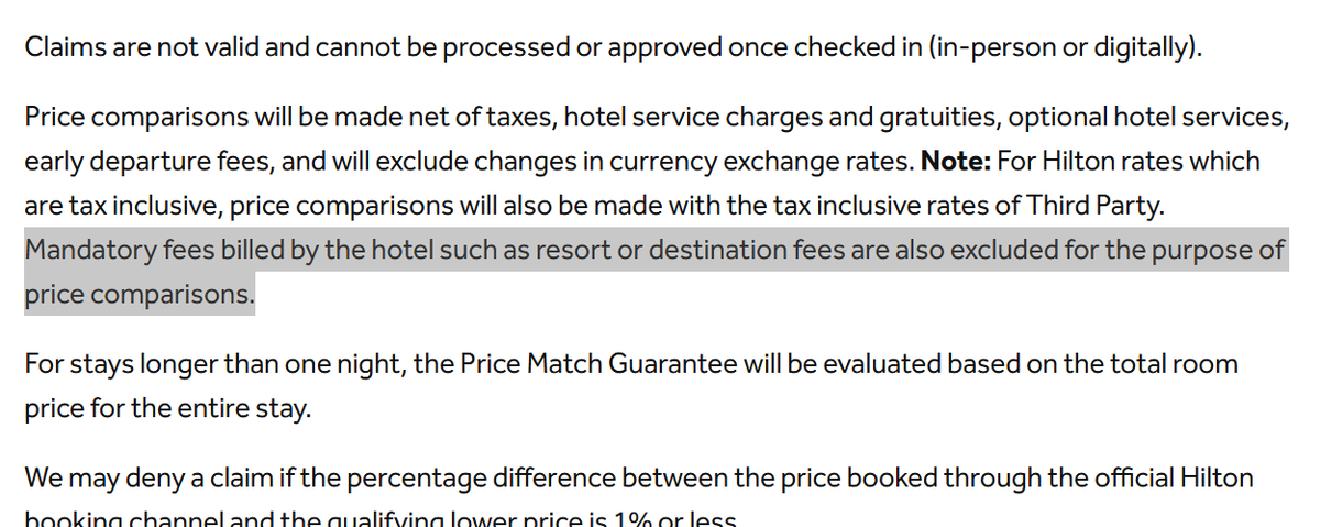 EBEAN74's tweet photo. After 2 hours on the phone with 3 different @HiltonHotels agents, they still refuse to honor their own Price Match policy. They claim they can't match because the hotel in question charges a "resort fee." Their own policy says resort fees are not considered when price matching. https://t.co/PR8Vz5h6Ty