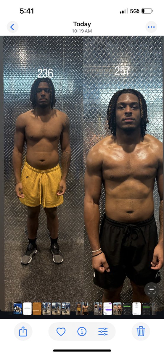 8 weeks in and we’re just getting started ✅📈 Just a couple transformation pictures from January until now! <a href="/ReiverFootball/">IWCC Reiver Football</a> #SailsUp🏴‍☠️ #JustDifferent 🦍