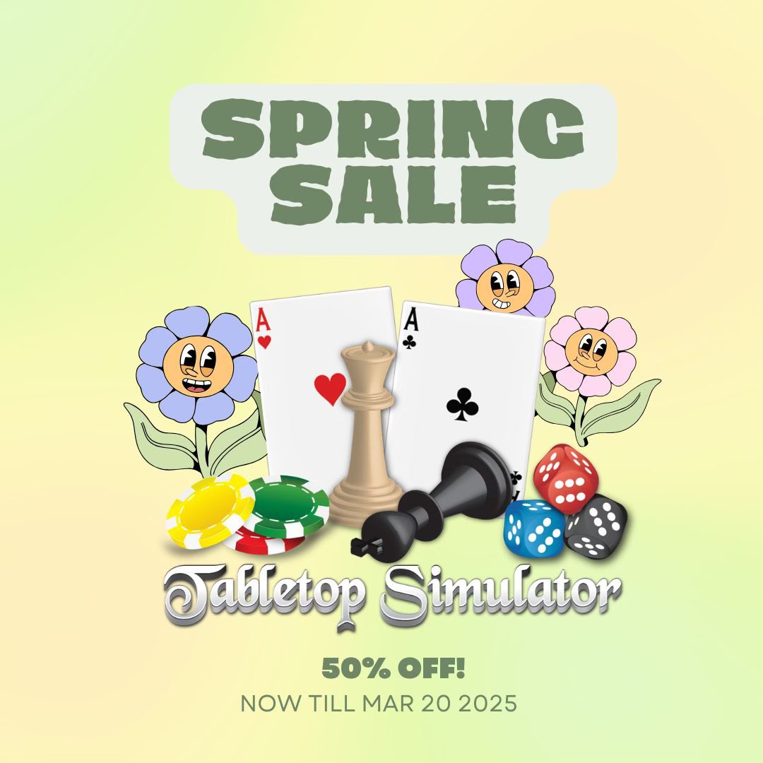You can grab Tabletop Simulator and many official DLCs at 50% off here! 🥰🙈
store.steampowered.com/app/286160/Tab…