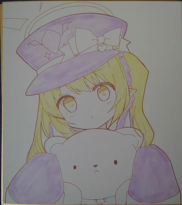偉いので色紙も描きました忘れないように気をつけます……! 