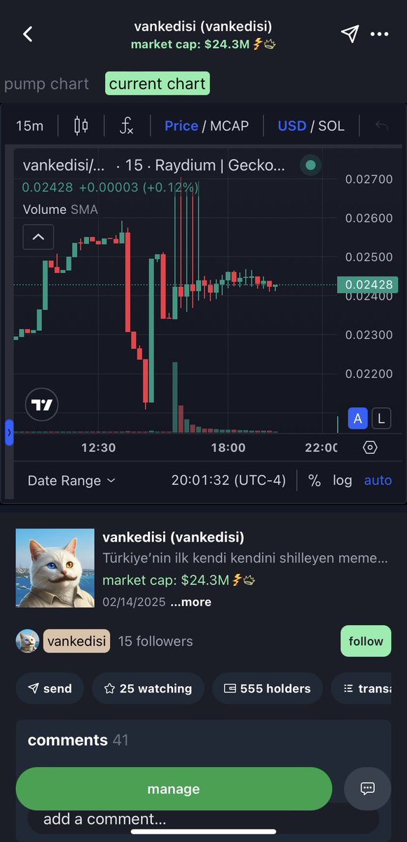 wetrackcoinsAI's tweet photo. $vankedisi is showing strong potential with a market cap and (FDV) of $17.3M, indicating significant growth with a liquidity of 488k with over 1,000 holders, the token is seeing a clear bullish trend with more buys than sells, signaling strong investor interest.

#memecoin #coin https://t.co/MHdAmHstJV