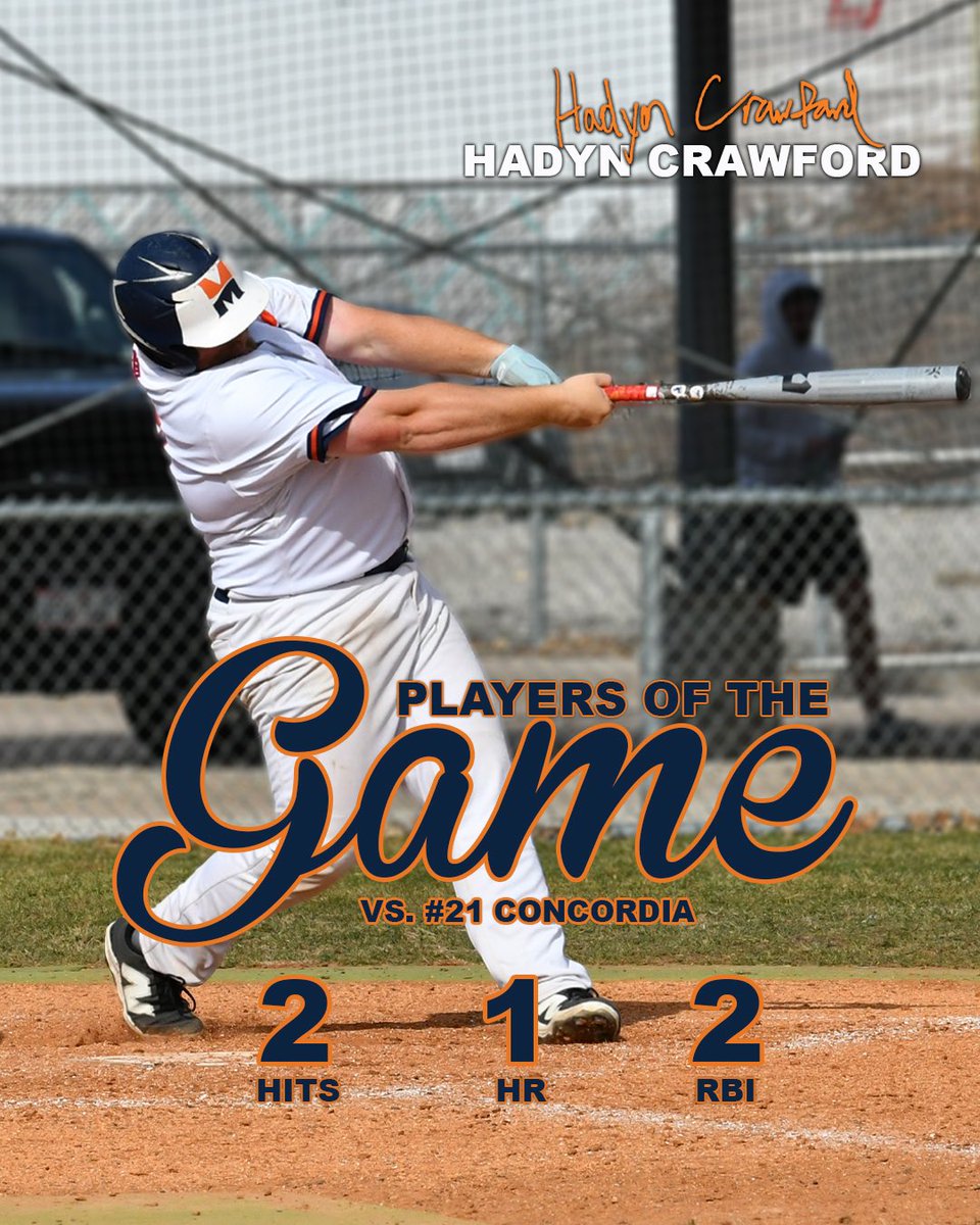 Hadyn Crawford and Zachary Vincent earn Players of the Game for game two of the ranked win over Concordia ❗️🔥