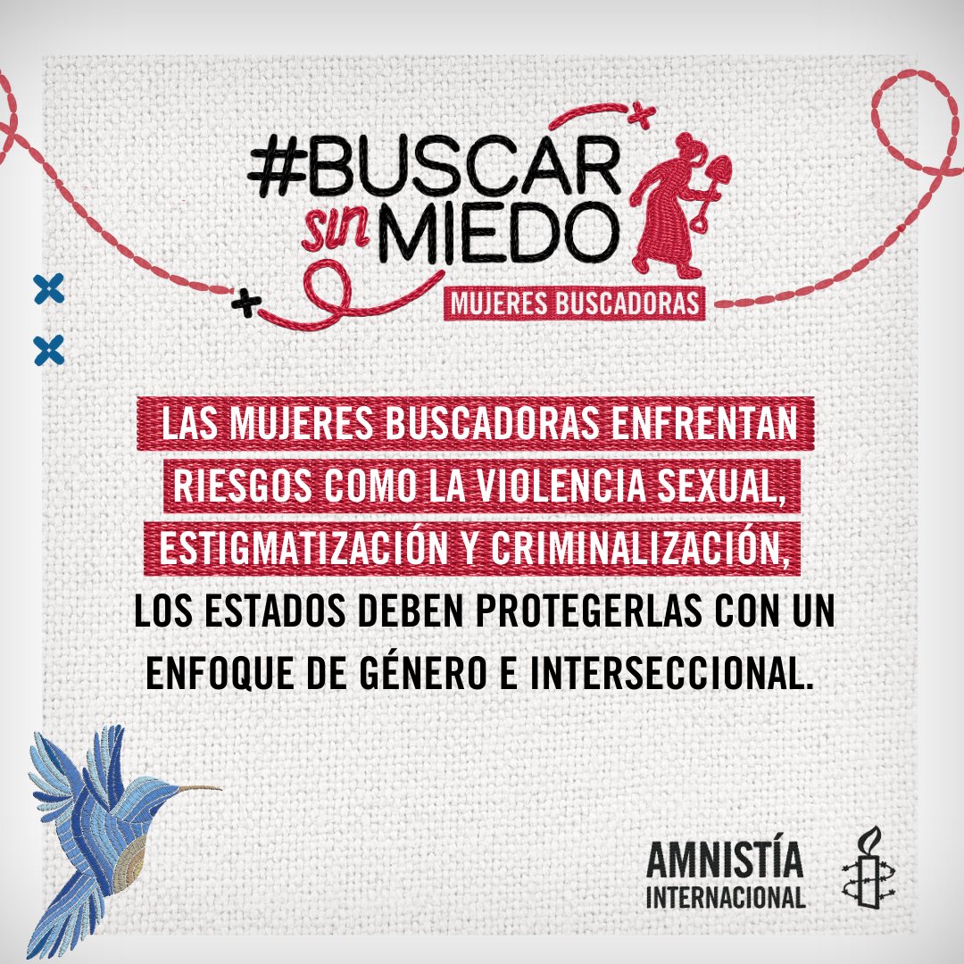 Desde violencia hasta estigmatización, las #MujeresBuscadoras se enfrentan a riesgos únicos, es por ello que los Estados deben protegerlas. ¡Exigimos medidas efectivas con perspectiva de género que garanticen su seguridad! Firma la petición #BuscarSinMiedo 👉