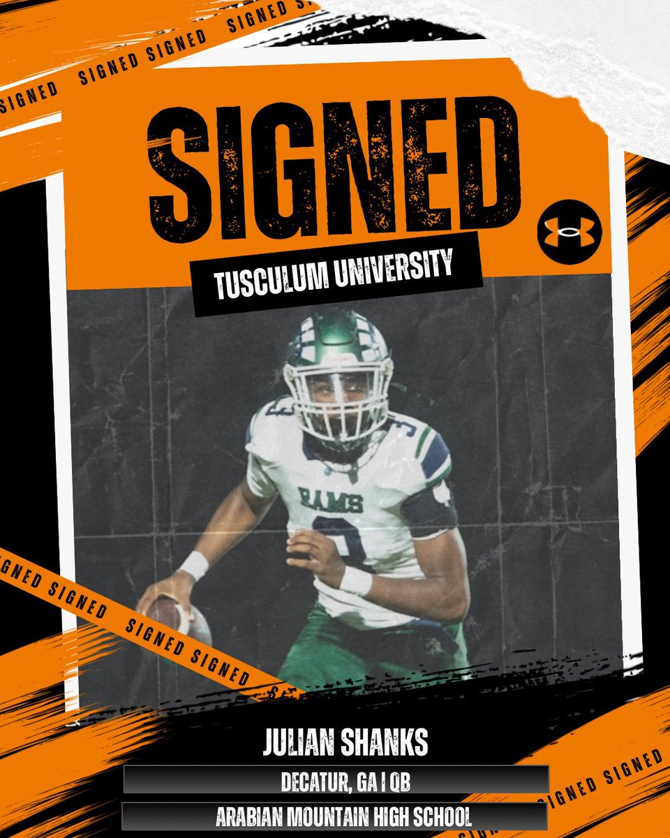 Tusculum Football (@tusculumfb) on Twitter photo SIGNED! 🖊️
Pioneer Nation, welcome our newest member of the Pioneer Family <a href="/JulianShanksL/">Julian Shanks</a> 🟠⚫️
#PioneerUp #TusculumFootball SIGNED! 🖊️
Pioneer Nation, welcome our newest member of the Pioneer Family <a href="/JulianShanksL/">Julian Shanks</a> 🟠⚫️
#PioneerUp #TusculumFootball