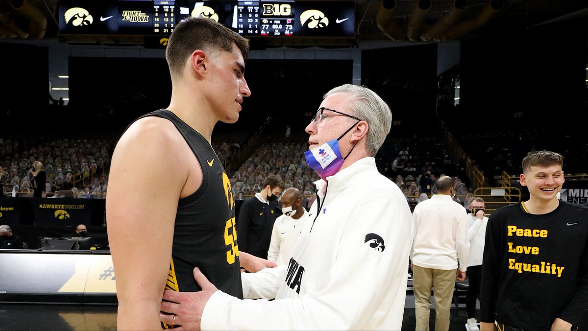 Fran McCaffery at Iowa:

• All-Time winningest coach
• Developed a National Player of the Year
• 4 All-Americans
• 6 NBA players drafted
• 8 NCAA Tournament Appearances (incl. 2020)
• 2022 Big Ten Tournament Champions

One of the best player developers in the game.