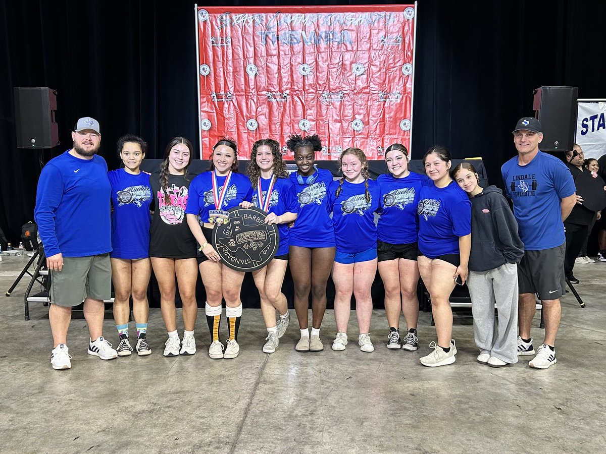 <a href="/LindalePWL/">Lindale Powerlifting</a> Girls team is bringing home TWO STATE CHAMPIONS and a 3rd place overall finish as a team! #COMPETE

We are super proud of these girls!

Addison Frazier - 132 Class 
STATE CHAMPION

Regan Wooten - 181 Class
STATE CHAMPION

<a href="/LindaleISDNews/">Lindale ISD</a> <a href="/LHSEagleEye/">Eagle Eye</a>