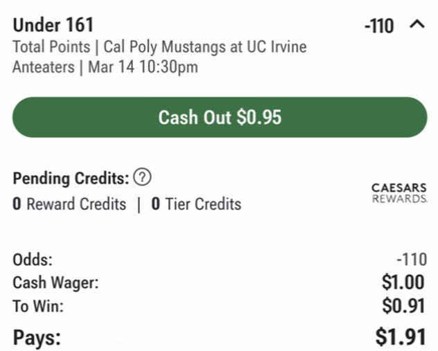 EdgeMadness2025's tweet photo. Ticket 25 #EdgeMadness #calpolymustangs at #ucirvineanteaters Total Points U161 odd -110 https://t.co/H09TIvsNTM