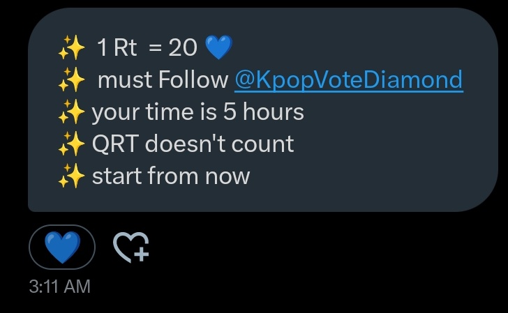 parkz_03's tweet image. RT DEAL FOR #HEESEUNG  #SUNOO 

✨  1 Rt  = 20 💙
✨  must Follow @KpopVoteDiamond 
✨ your time is 5 hours 
✨ QRT doesn't count 
✨ start from now