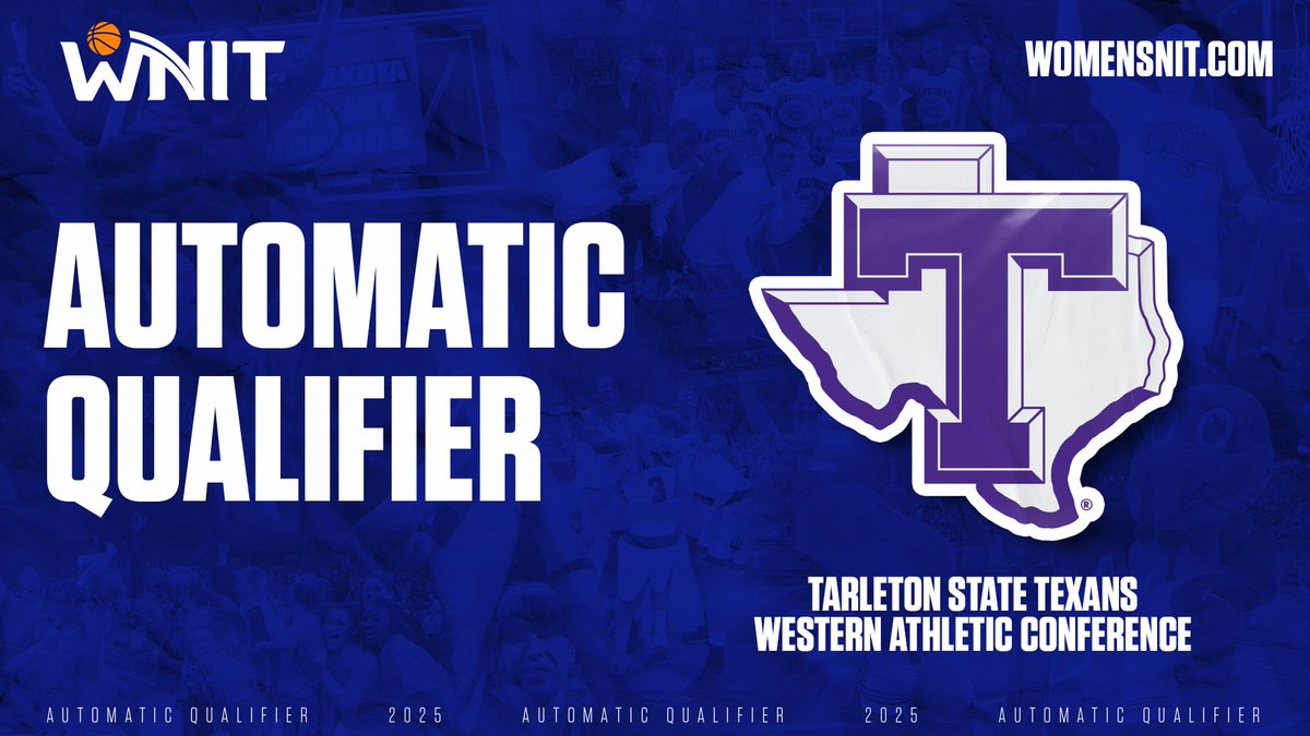 WomensNIT's tweet photo. The WAC Automatic Qualifier is the Texans of Tarleton State. Tarleton State holds a 20-13 record (10-6 in WAC play).

@TarletonWBB | @TarletonSports | @WACsports https://t.co/X6Lj7FMsxA