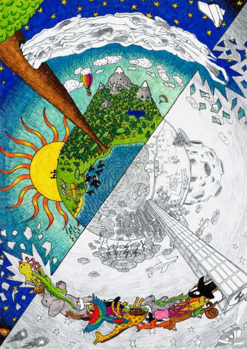 Adimation_NFT's tweet photo. Art of the Day: "Human Nature / Yin Yang". Buy at: https://t.co/Y6bR31K0vY https://t.co/7s4FxYNuMC