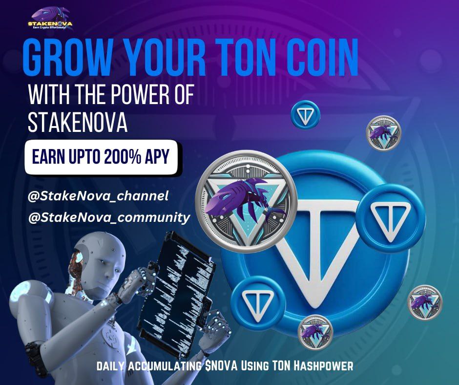 💧 Stake Nova Airdrop💧

🏆 Task:          ➕  Unlimited NOVA + TON

👨‍👩‍👧 Referral:   ➕  5 NOVA per referral

🔛 Airdrop Link &amp; Information: t.me/AirdropStar/76…

#cryptocurrency #Airdrop #Bitcoin #NOVA #TON #Airdropstario