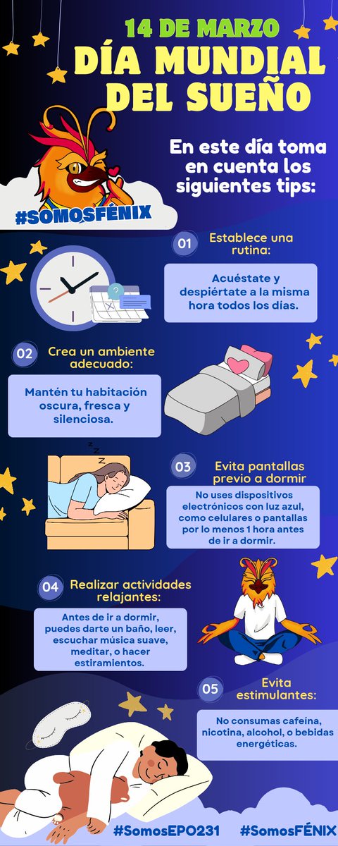 EPO_231's tweet photo. "El Día Mundial del Sueño 😴 nos recuerda que dormir es vivir". El sueño es esencial tanto para la  salud física como mental, es importante que las personas sean conscientes de su importancia.

@Edomex @SEMSedomex 
@dbg_epoem @DEGMSedomex https://t.co/4Pr1KC3reM