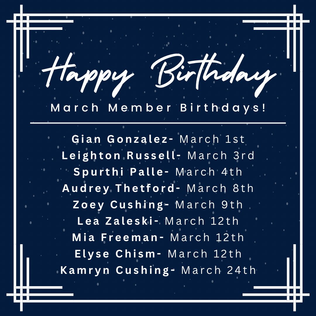 WGHS PALS (@wghspals) on Twitter photo Happy Birthday ๐ ๐ฅณ to all of our incredible PALS born in March!! We love you all!!!! ๐๐ค๐ฅณ #WildcatInclusionRevolution #InclusionLivesHere #BeTheChange <a href="/WalnutGroveHS/">Walnut Grove High School</a> <a href="/pisdssc/">PISD Student Support</a> <a href="/ProsperISD/">Prosper ISD</a> Happy Birthday ๐ ๐ฅณ to all of our incredible PALS born in March!! We love you all!!!! ๐๐ค๐ฅณ #WildcatInclusionRevolution #InclusionLivesHere #BeTheChange <a href="/WalnutGroveHS/">Walnut Grove High School</a> <a href="/pisdssc/">PISD Student Support</a> <a href="/ProsperISD/">Prosper ISD</a>