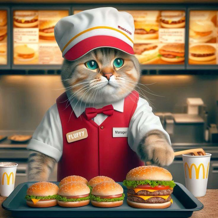 Ayssol's tweet photo. @GusMetax Bullish on burgers, bullish on $MCCATZ! 🚀🐱 

@_McCatz_ 
#McCatz https://t.co/WYlhxJy1mS