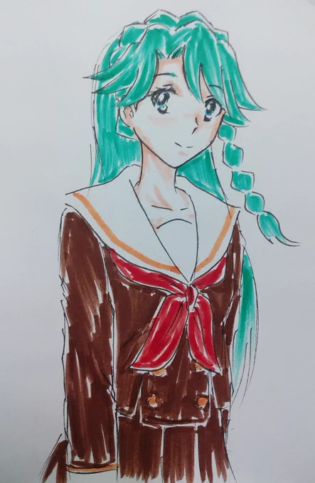 #ゴープリ10周年なので海藤みなみさん3733枚描いてお祝い(222,223)北宇治制服らくがき。 
