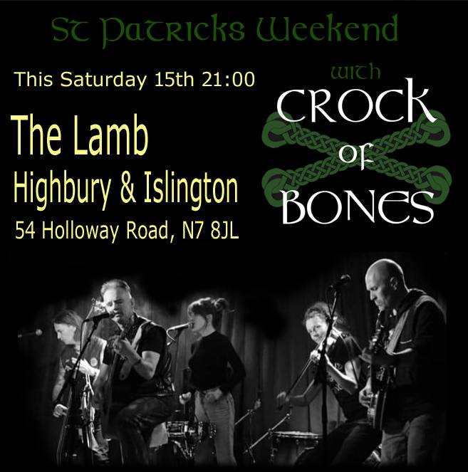 They've played at the pub twice in the last few months - both times were splendid. Table banging, foot stomping, folk &amp; rolling brilliance. Saturday night of St Pats weekend!  In addition we will have a full line up of Irish indie beers on the rotating lines to wash it all down.