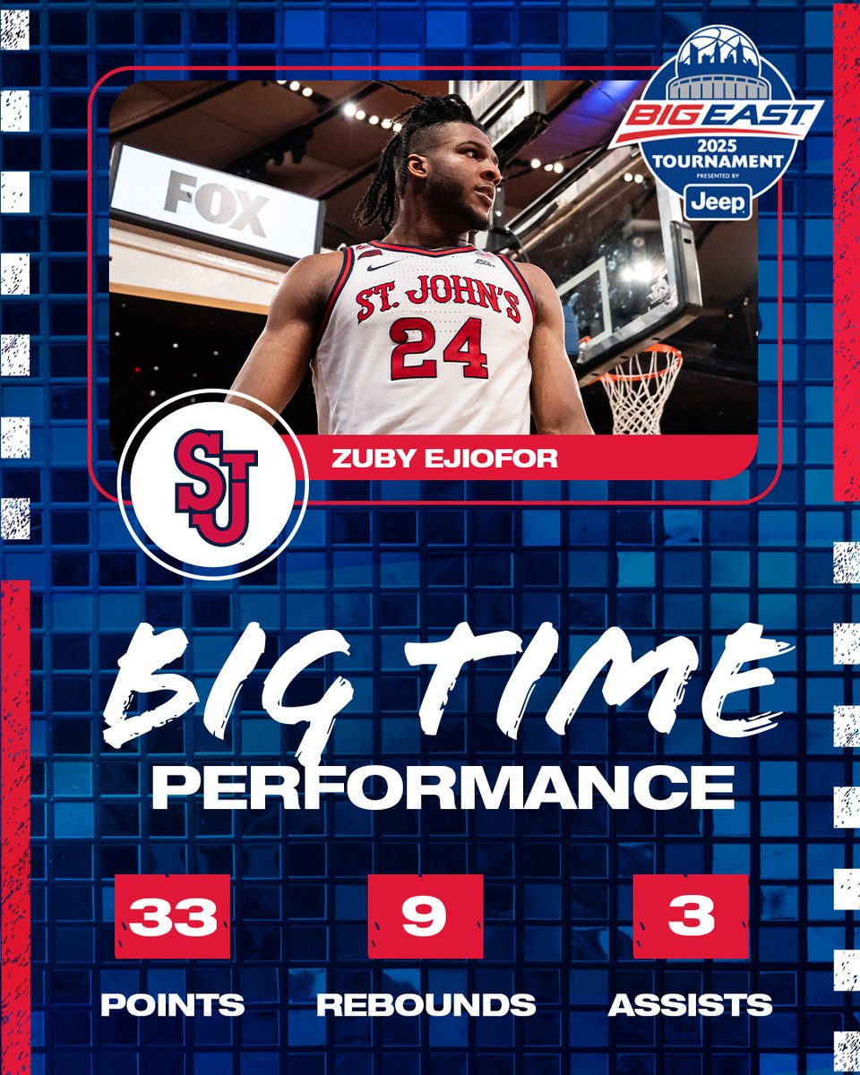 No answer for him tonight. 

<a href="/Zubyejiofor/">Zuby Ejiofor</a> | <a href="/StJohnsBBall/">St. John's Men’s Basketball</a>