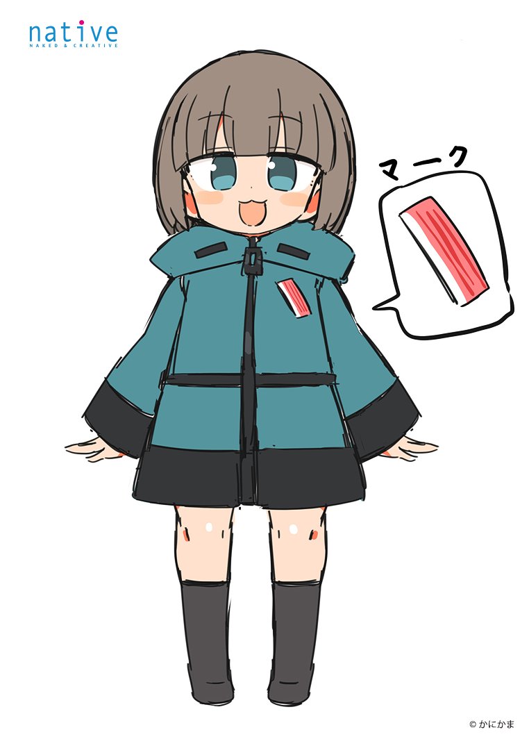 「【好評受注中】『かにかま』さんイラスト「かにかま先生」原型制作:ゆーもネイティブ」|ネイティブのイラスト