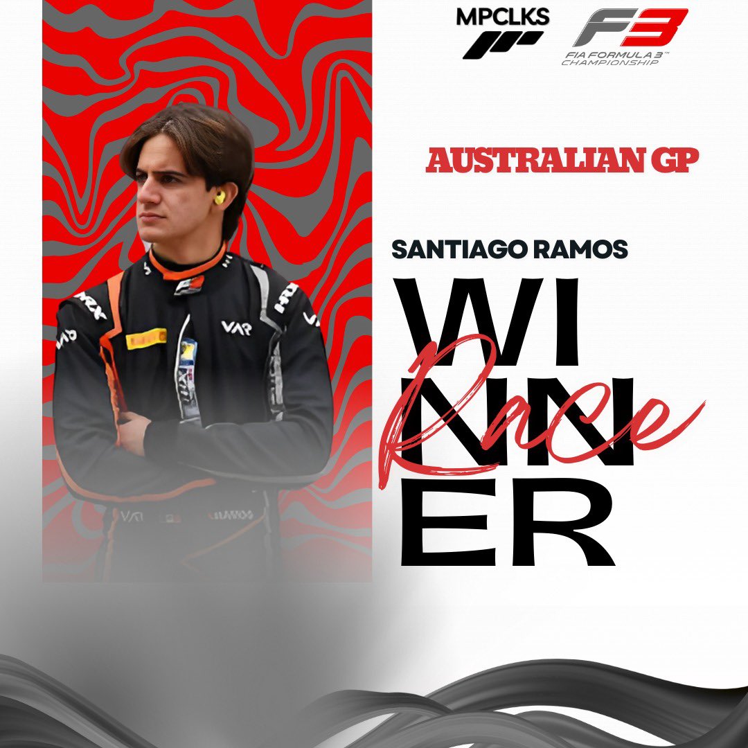 MotorspoClicks's tweet image. SANTIAGO RAMOS MANAGES TO HOLD STENSHORNE AND WINS THE FIRST FORMULA 3 RACE OF THE YEAR!

1️⃣ 🇲🇽 Santiago Ramos
2️⃣ 🇳🇴 Martinius Stenshorne
3️⃣ 🇵🇱 Roman Bilinski 
4️⃣ 🇹🇭 Tasanapol Inthraphuvasak
5️⃣ 🇵🇪 Matías Zagazeta

#formula3 #ramos #stenshorne #f1 #vanamersfoort