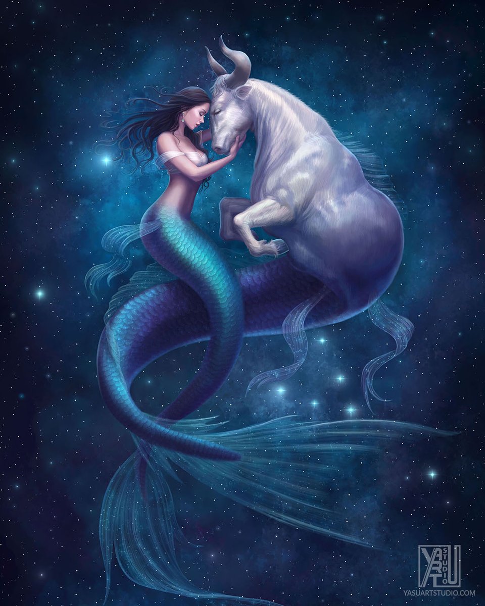 Here is Taurus from the Mermaid Zodiac series I painted back in 2020.
Hope you enjoy!