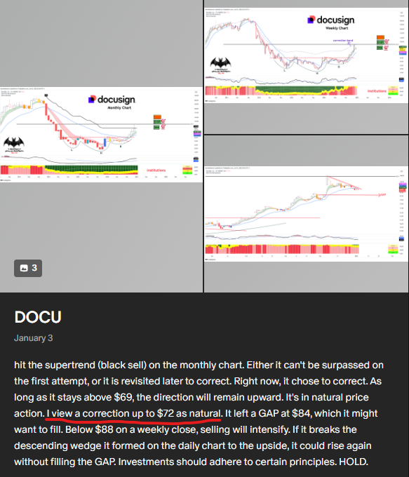 MarketMaestro1's tweet image. $DOCU #DOCU  
👇 Correction call