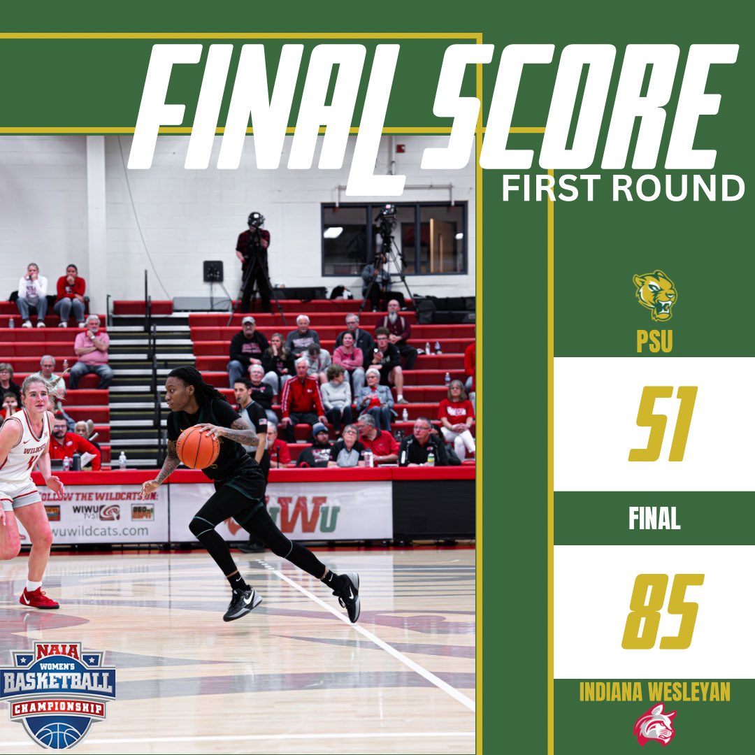 Despite a hard-fought battle, #16 Philander Smith’s journey in the NAIA National Tournament comes to an end tonight as they fall to #1 Indiana Wesleyan in the First Round. Proud of their determination and grit all season long. #NAIATournament #TheP #PSU