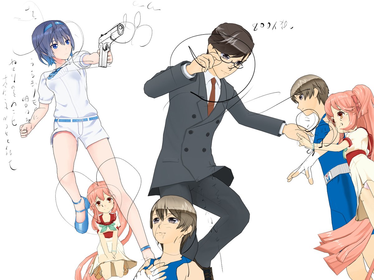 昨日描いた絵です( ゜Д゜)          
恋の魔法とおまじない739-5ラフ
 素材「ちびモブ会社員」文字付  
福娘童話集昔話「新説牡丹灯籠」ペン入れ
ファンアートプリンプリン物語ポーズ人形段階
これでどのシーンかわかった人すごいです🌸
 #恋の魔法とおまじない #イラストAC #昔話 