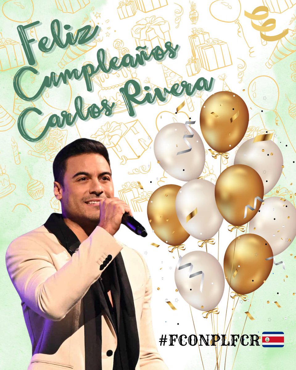 FCarlosRiveraCR's tweet photo. #Felices39CarlosRivera que la vida te sorprenda cada día con una nueva bendición y que tu nuevo año de vida sea de mucho éxito prosperidad y amor. Te queremos hasta el infinito @_CarlosRivera  #FCONPLFCR🇨🇷 https://t.co/7ZaJii5AsH