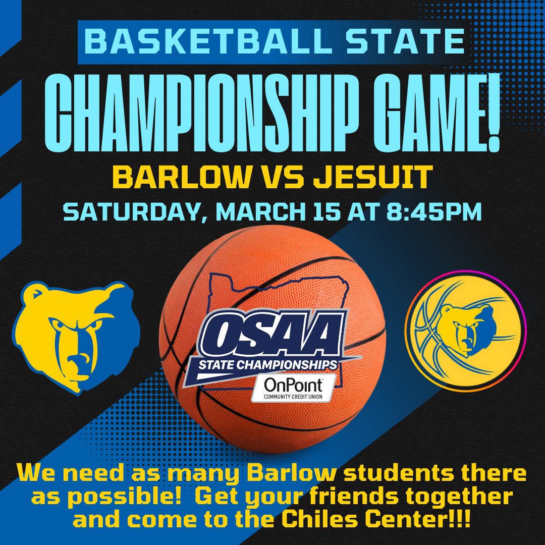Let’s pack the stands with Barlow students and fans!